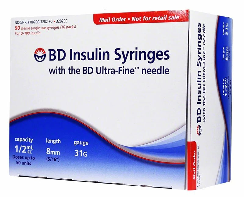 0.5 cc Ultra Fine Syringe 31 gauge - Box of 90 (BD-Embecta)
