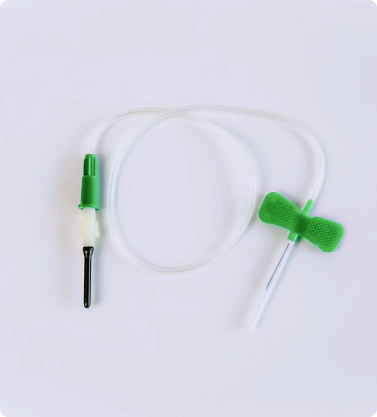 Butterfly Needle - 21G 3/4 in. x 12 in. with sliding safety shield- Box of 100