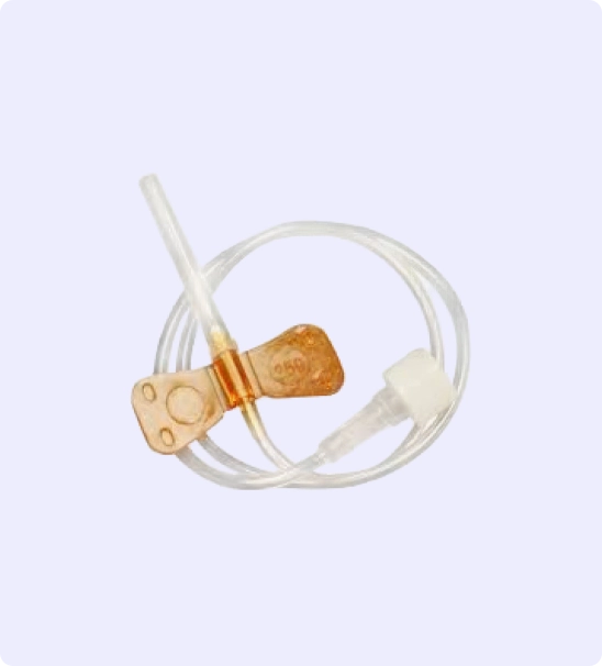 Butterfly Needle - 25G 3/4 in. x 12 in. with sliding safety shield- Box of 100