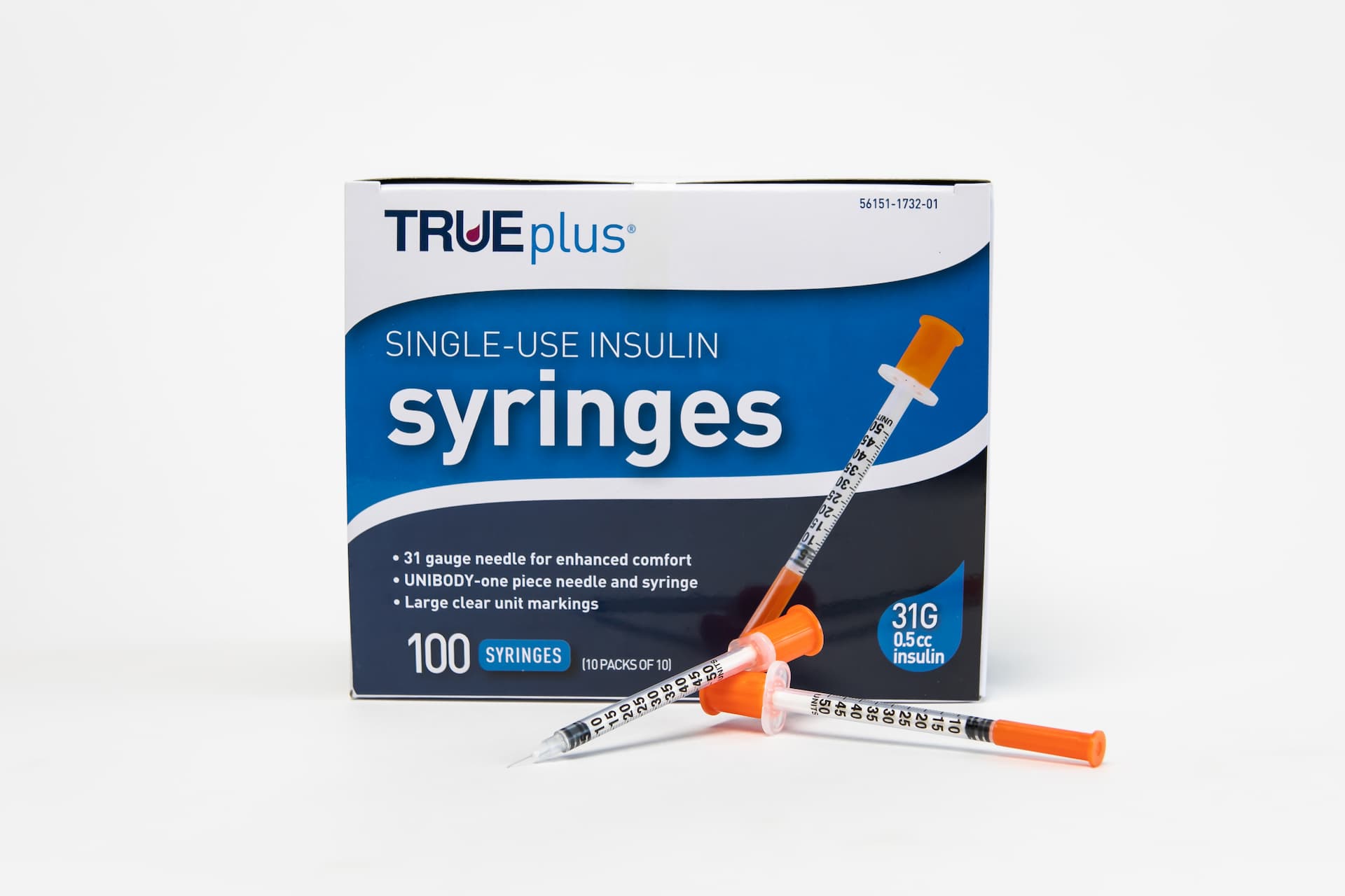 0.5 cc Ultra Fine Syringe 31 gauge - Box of 100 (True Plus)