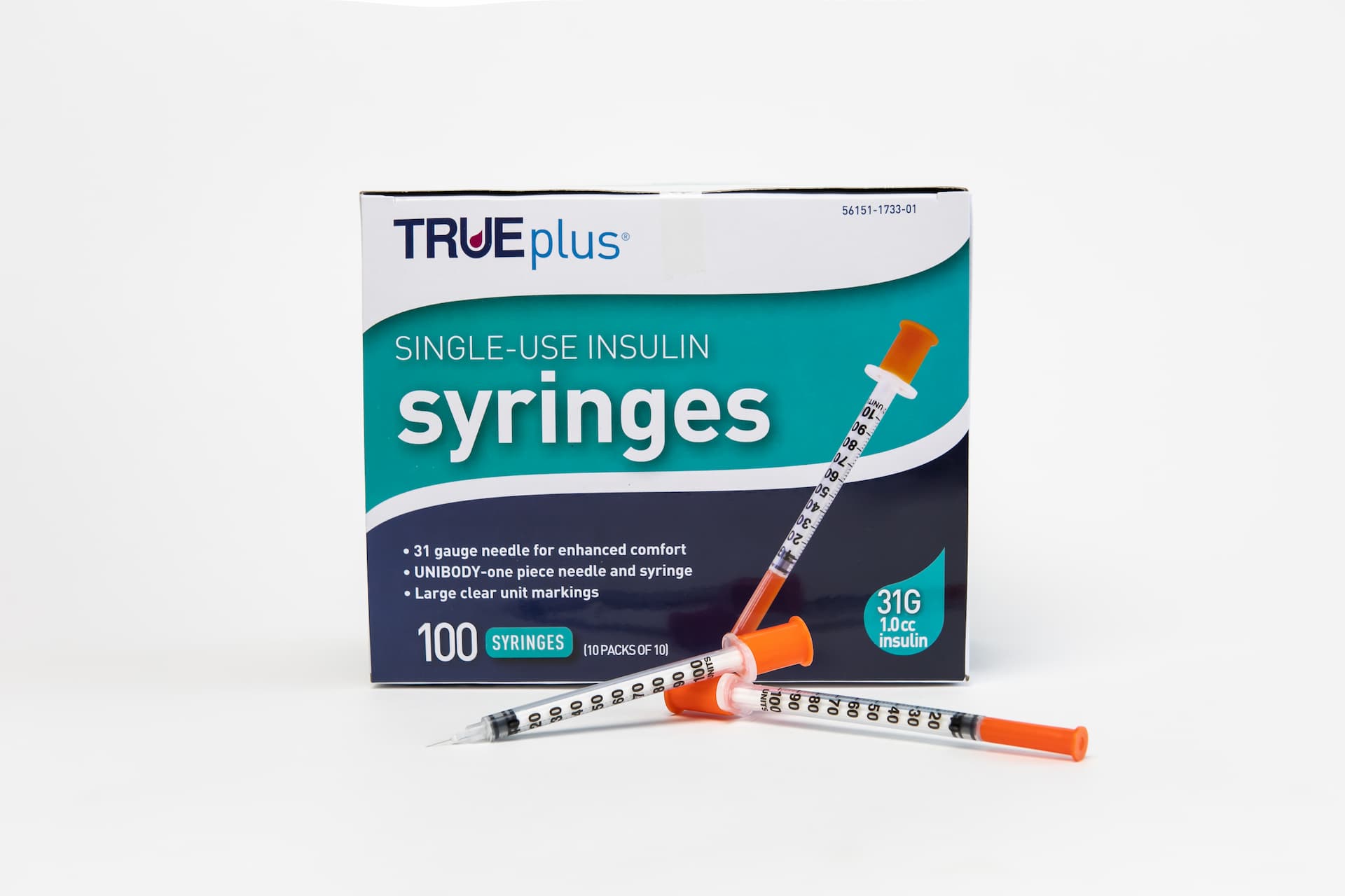 1.0 cc Ultra Fine Syringe 31 gauge - Box of 100 (True Plus)