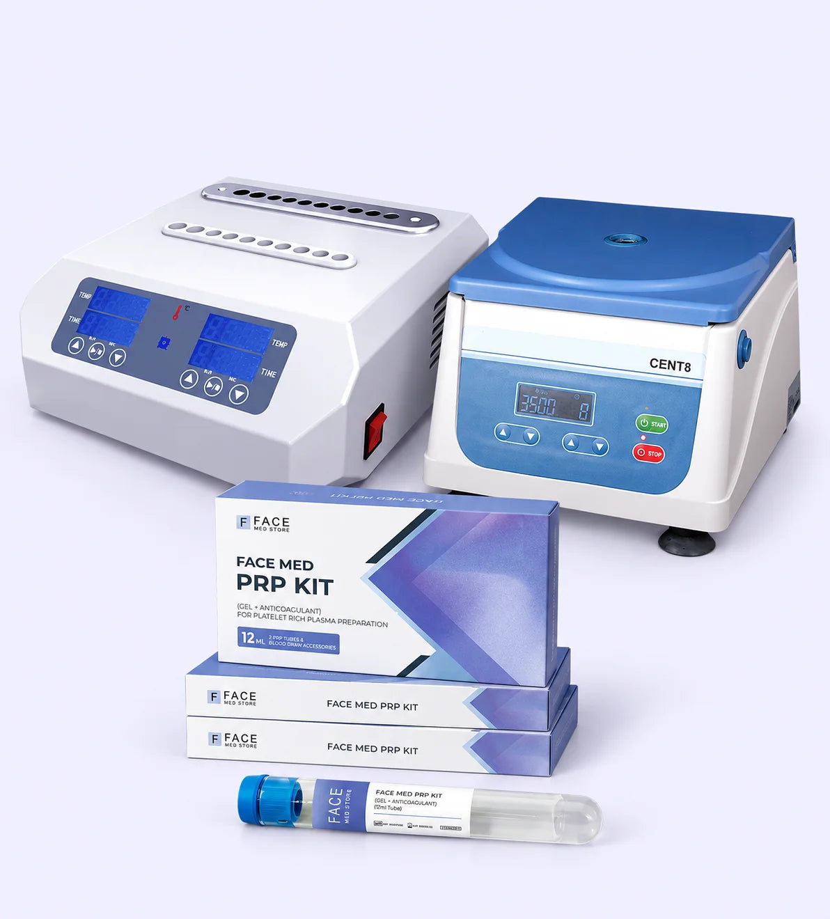 PRP & Bio-Incubator Starter Bundle: VitalitySpin CENT8 centrifuge, Plasma Bio-Incubator and Face Med PRP kits